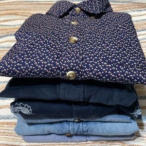 Button up shirts all 6shirts. 3t and 4t